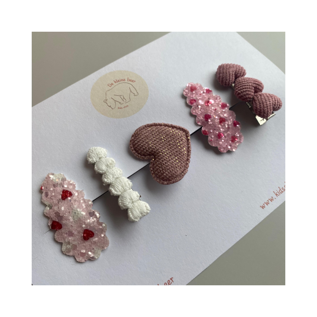 Haarspeldjes cadeauset hartjes