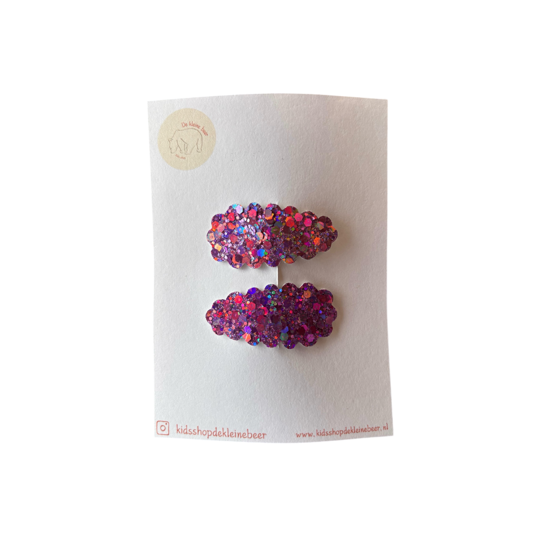 Haarspeld paars paillet