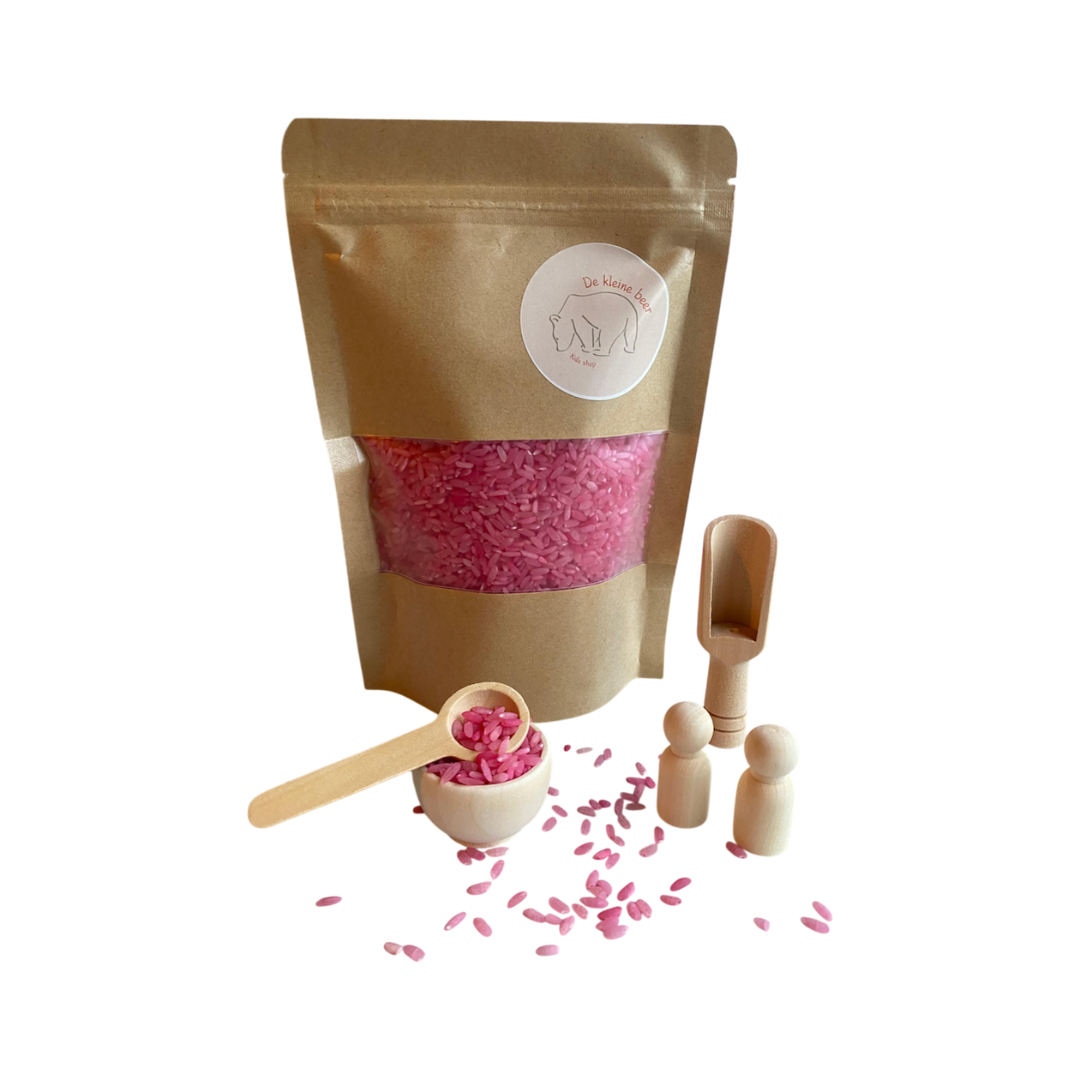Speelrijst roze 300 gram