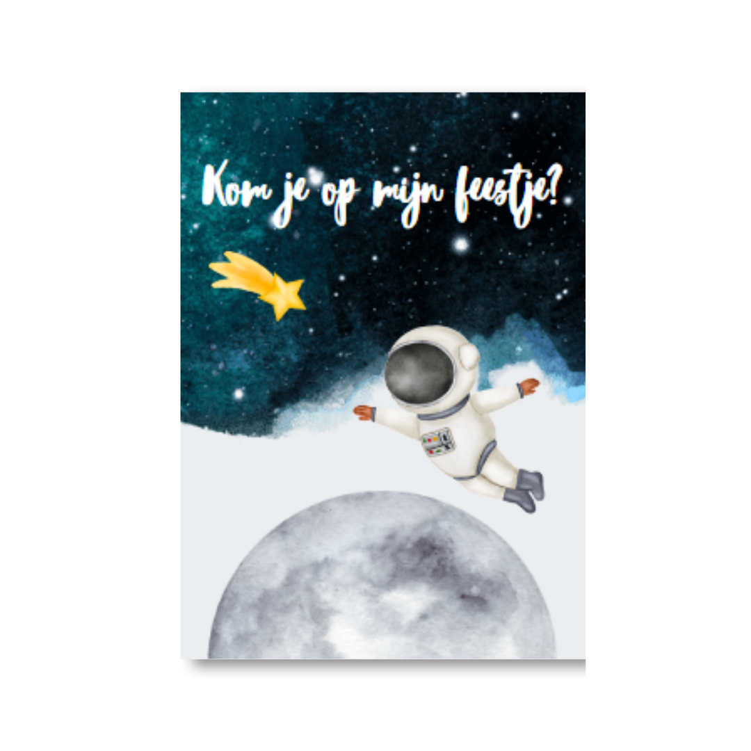 Uitnodigingskaarten Ruimte (8 stuks)