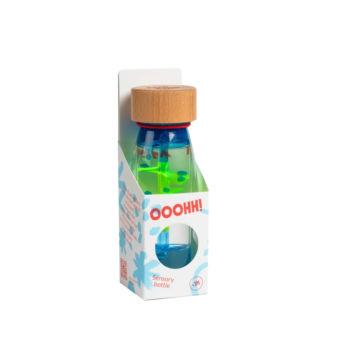 Petit Boum - Sensorische Fles Move - Spiraal Blauw