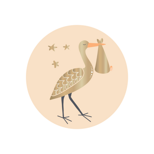 Sticker ooievaar